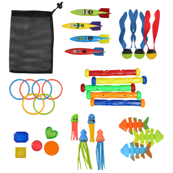 ARFAST - 30 Pieces Pool Diving Toys Set For Swimming/Diving/Party