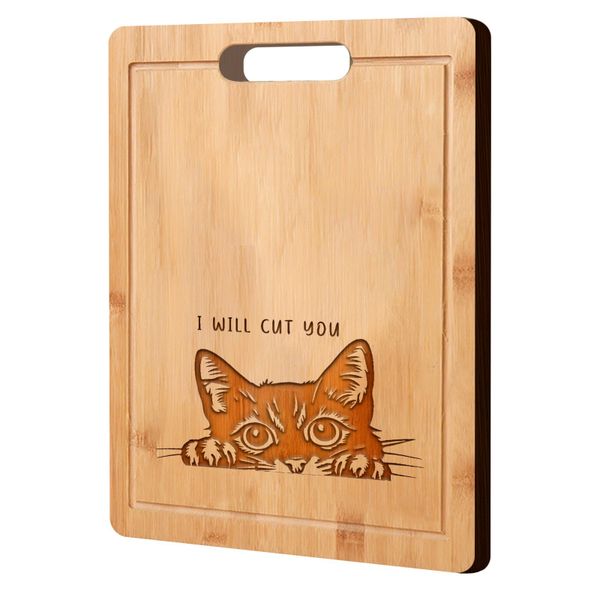 Chopping Board Funny Black Cat Cutting Board Charcuterie Board for Kitchen