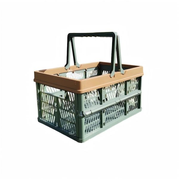 Large Foldable Picnic Basket, Shopping &amp; Grocery Basket with Handle