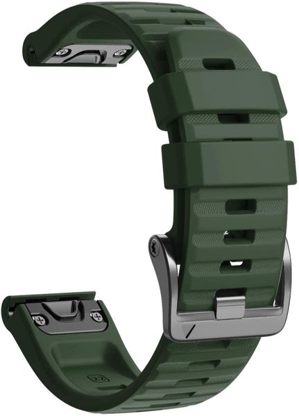 Silicone Band for Garmin Fenix 6 (22mm) - Khaki