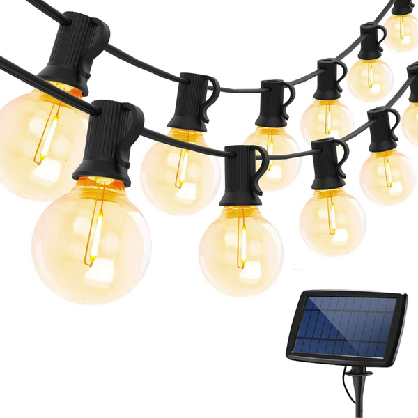 Stellar Lighting Solar Powered Warm White 25 LED Bulbs String Light - 10m