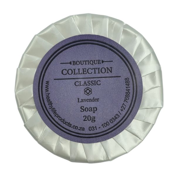 Boutique Soap Bars for Hotels, BnB, Lodges - 20g Lavender Scent (500 Pack)