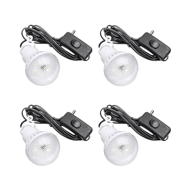 4 Pieces Of 12V LED Solar Bulb Light
