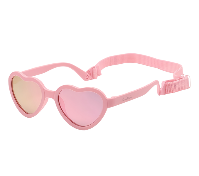 Kingdushi Baby Heart Shaped Polarized Sunglasses with Strap for Kids