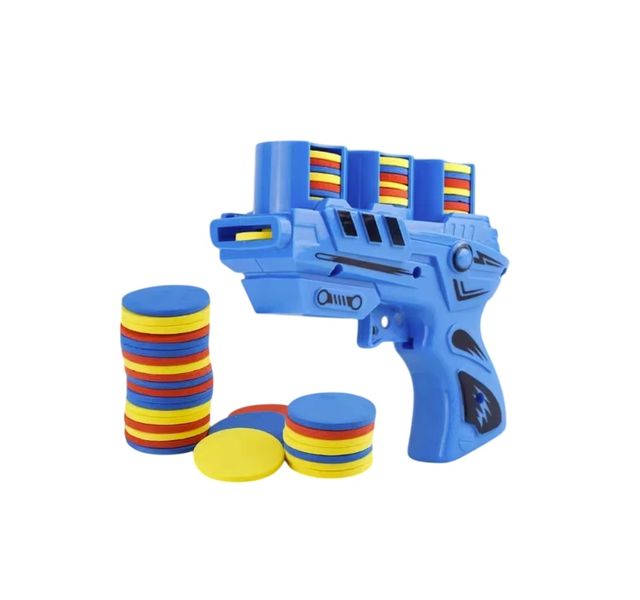 Boss Flying Saucer Gun Launcher With 28 Foam Discs Eva Soft Bullets Toy
