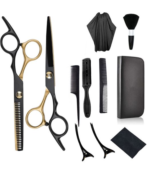 11 Piece Professional Hair Cutting Scissors Kit, Stainless Steel Hair Shears