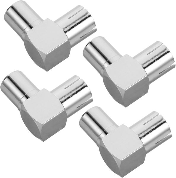 4pcs Shape Tv Adapter Metal Right Angle Connector for Optimal Signal