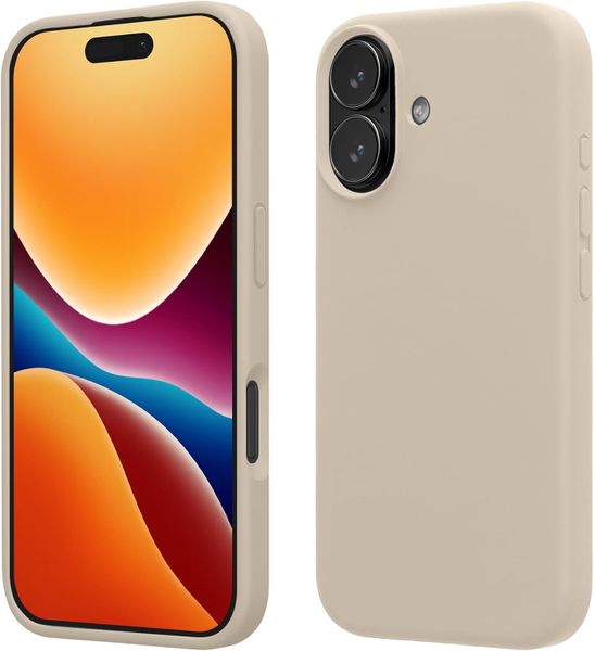 TISKO TPU Silicone Phone Cover Case Compatible with Apple iPhone 17 - Cream