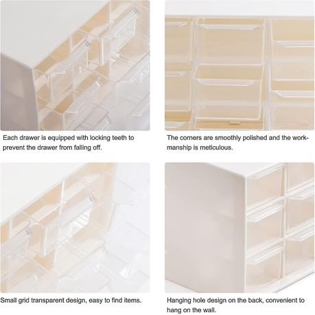 9-Grid Anti-Dust Plastic Storage Box - Desktop Jewellery and