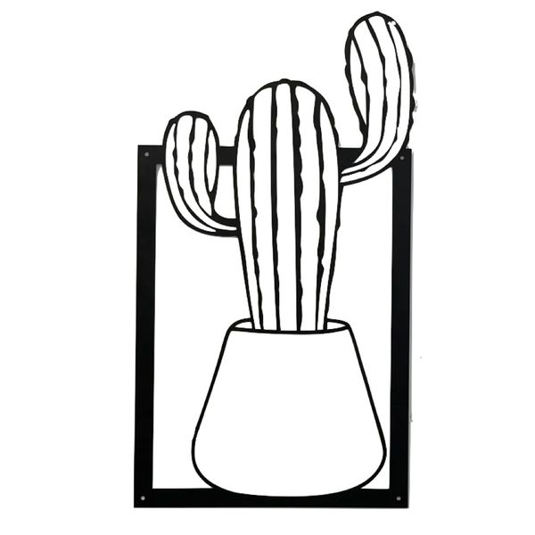 Decor Cactus Plant Wall Art Hanging - Winter - 30cm