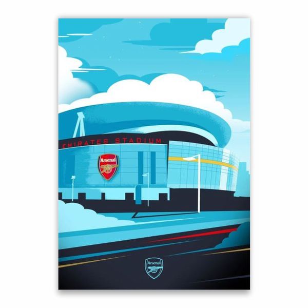 Emirates Stadium Cartoon Poster - A1