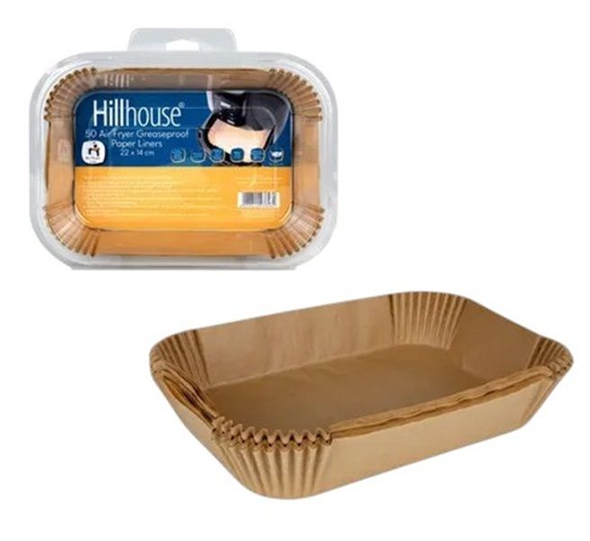 Hillhouse - 50 Piece Rectangular Air Fryer Liners (18x11x6cm) x 2