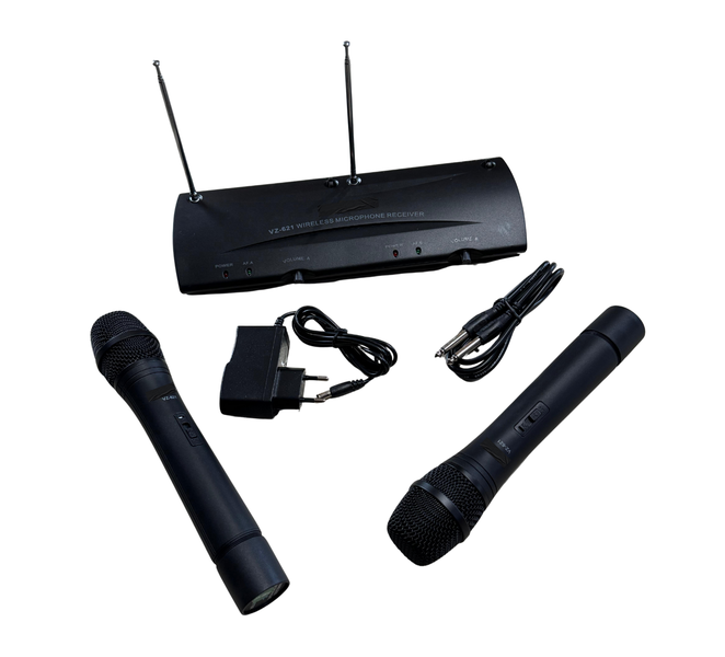 SiRCONY VHF Wireless 2 Channel Microphone and Receiver