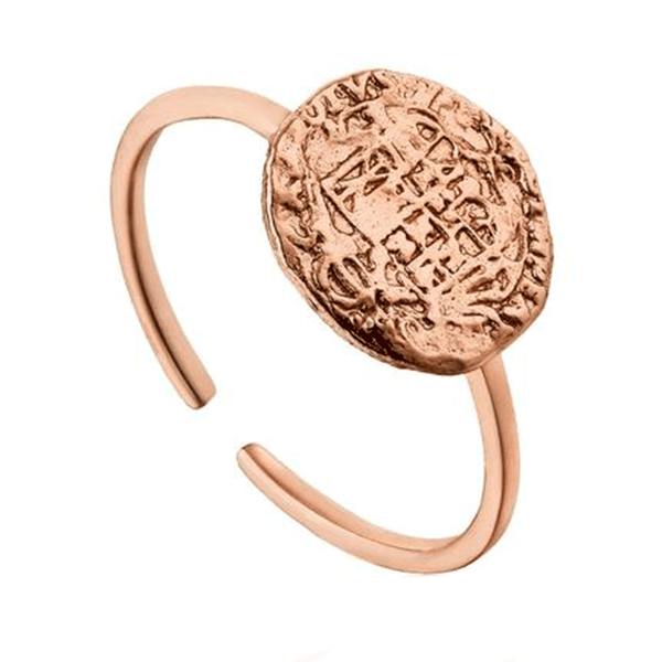 Ania Haie Rose Gold Emblem Adjustable Ring