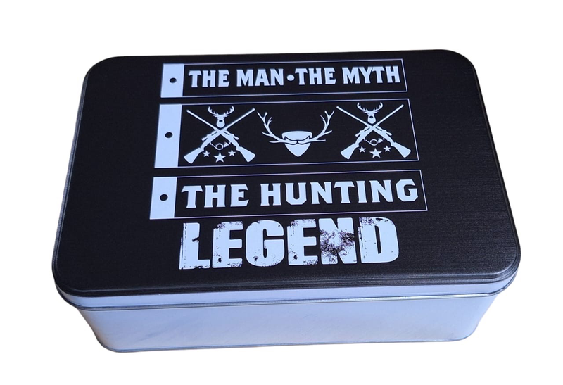 Practical Storage Tin - The Man, The Myth, The Hunting Legend