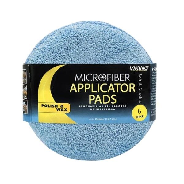 Viking Car Care Microfiber Application Pads - 6 Pack