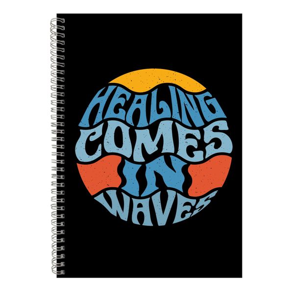 Healing A4 Notebook Spiral and Lined Surfing Graphic Notepad Present 097