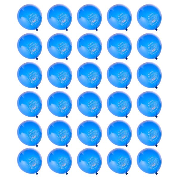 Blue Happy Birthday Helium Balloons 30Pc image