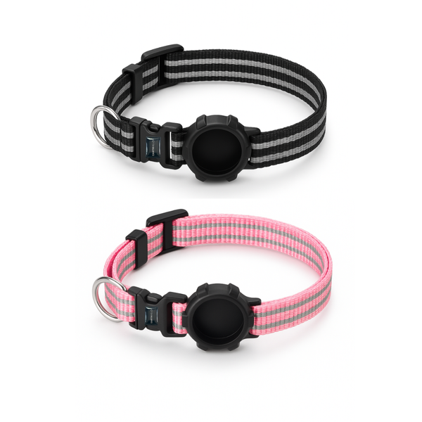 Earthmelon Double Pack Heavy Duty Collars Compatible with AirTag