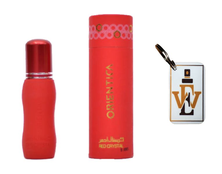 Red Crystal By Orientica Perfumes 6ml Roll-On &amp; Perfume Style Keyring Combo