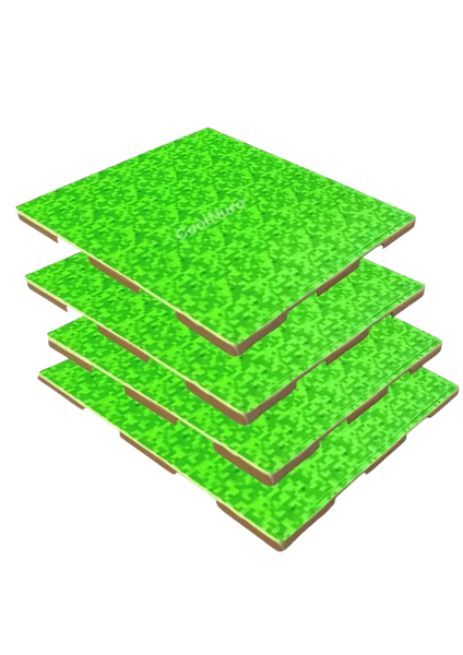 4-piece Minecraft-Inspired Lawn Magnetic Base Plates