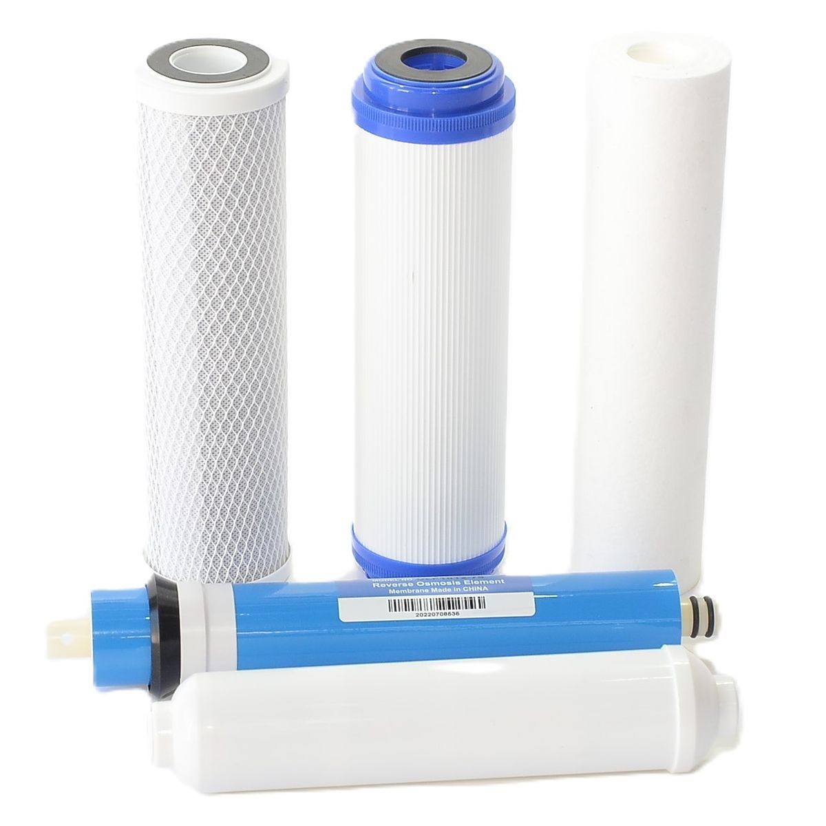 75 GPD 5 Stage Reverse Osmosis Replacement Cartridge Set For Domestic Range
