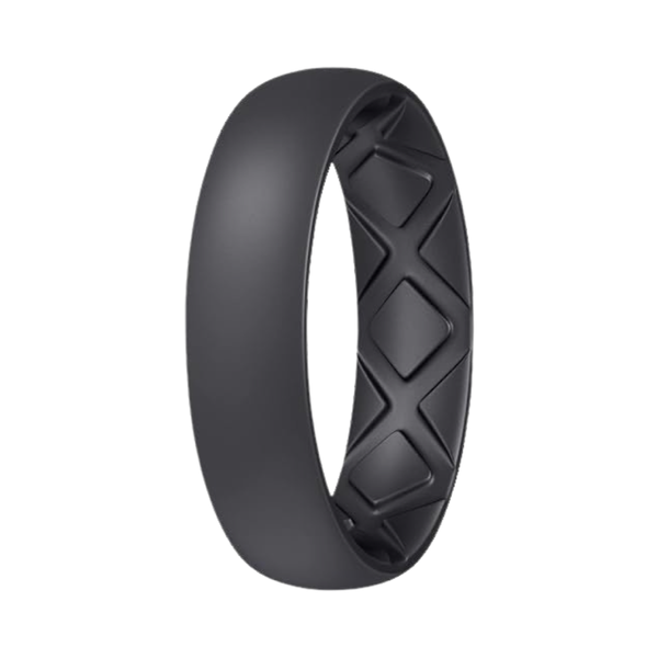 Ring Silicone Thin Dome Style - Black