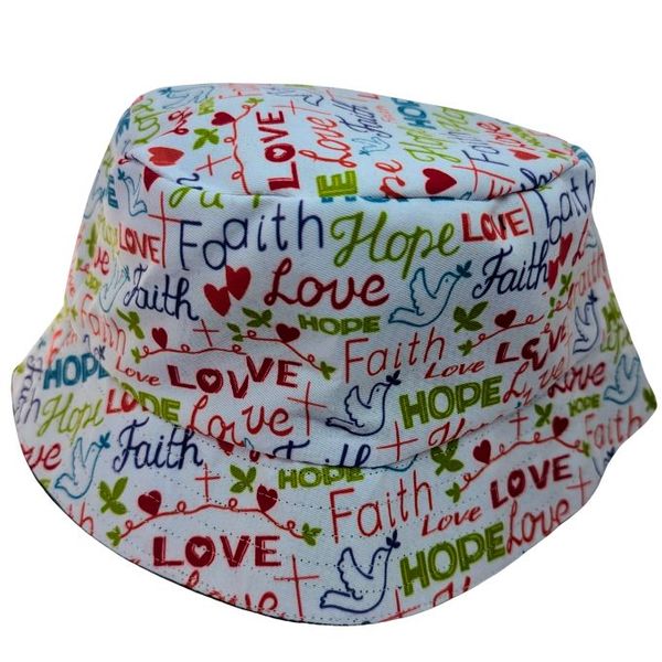 Faith, Love &amp; Hope Christian Bucket Hat
