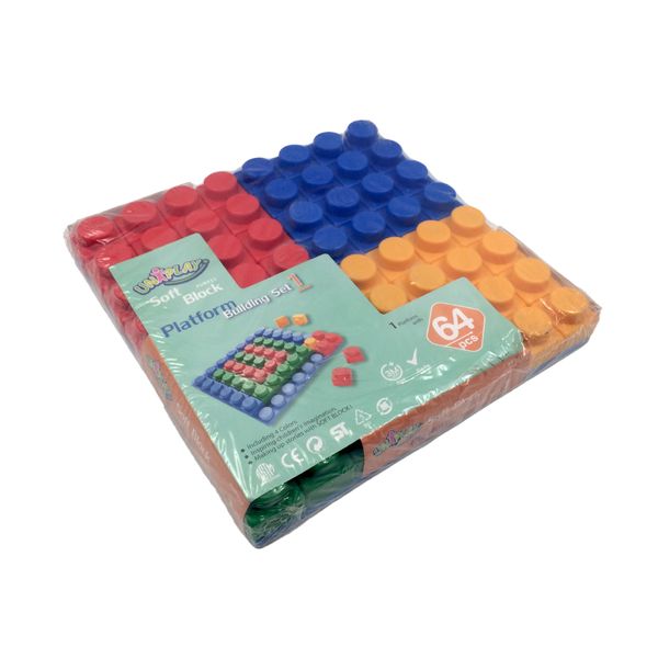 Greenbean Play Base &amp; Jumbo Soft Blocks Building Set: 65 Pieces