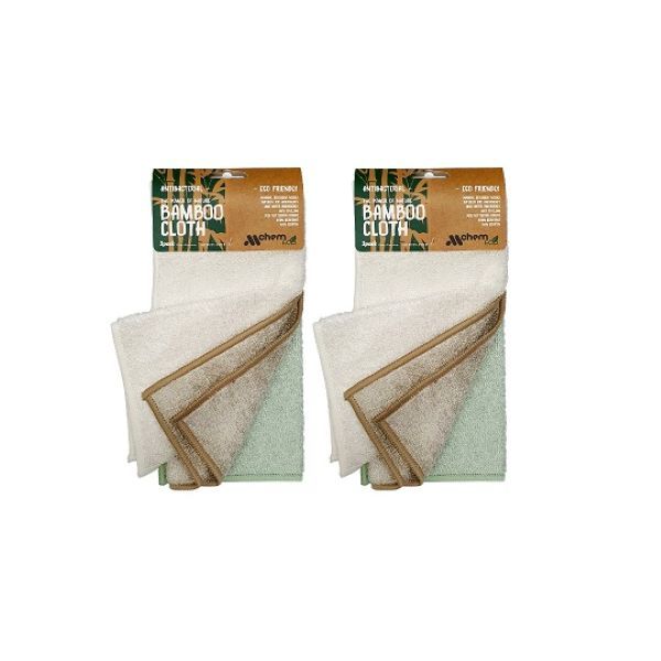 MChem Wet and Dry Bamboo Cleaning Cloth - Pack of 2 (6 Units)- 25 x 25 cm