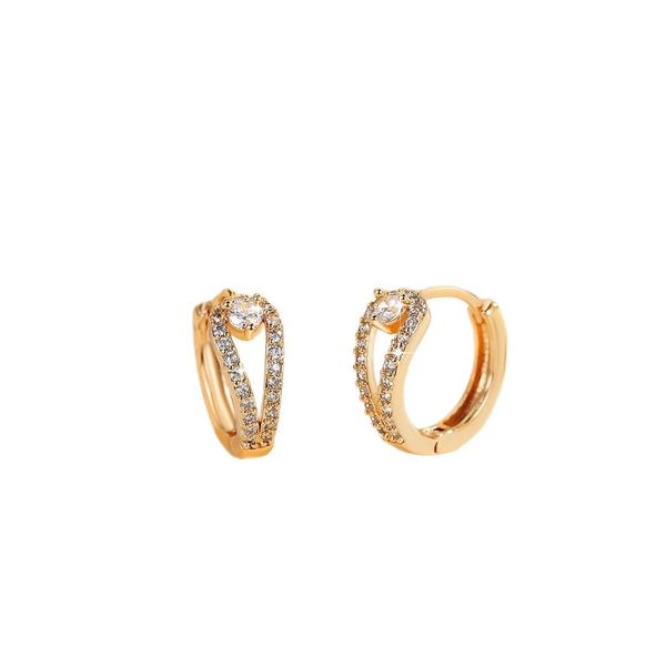 Zeltryn New European and American Style Micro Inlaid Zircon Earrings