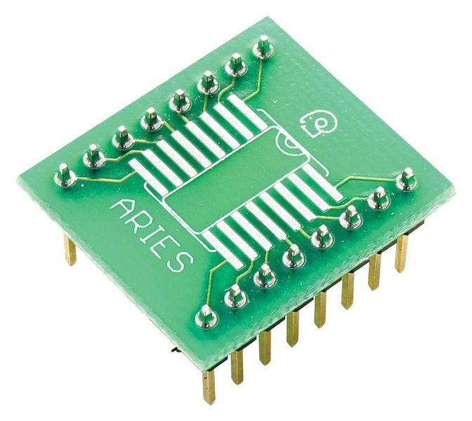 Aries (LCQT-SOIC16) IC Adapter - 16-SOIC to 16-DIP