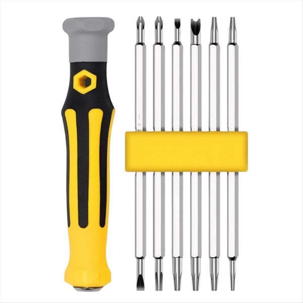 12-in-1 Screwdriver Multibit Screwdriver with Magnetic Bit Holder Includes