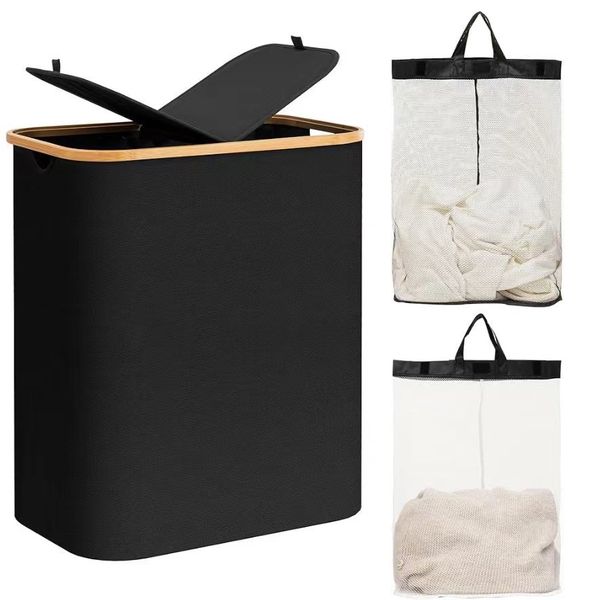 TopikaHome-Laundry Hamper with Lid,140L Collapsible Laundry Basket for Home