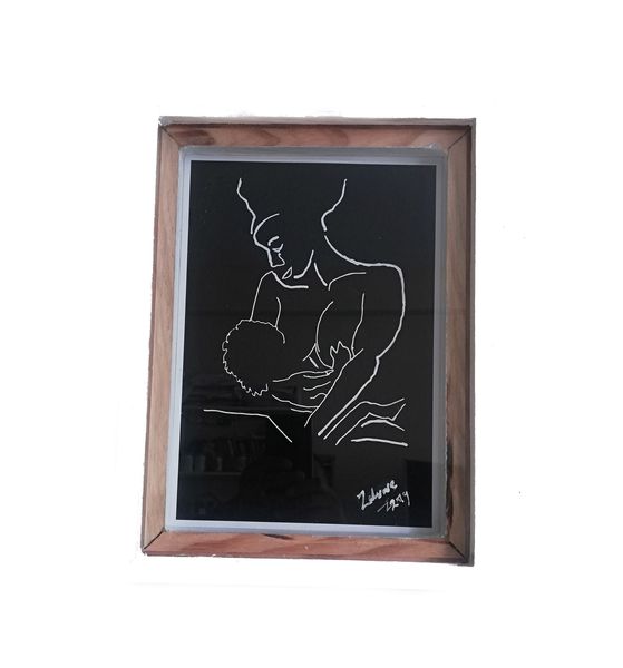 Contemporary African Art Black And White Acrylic