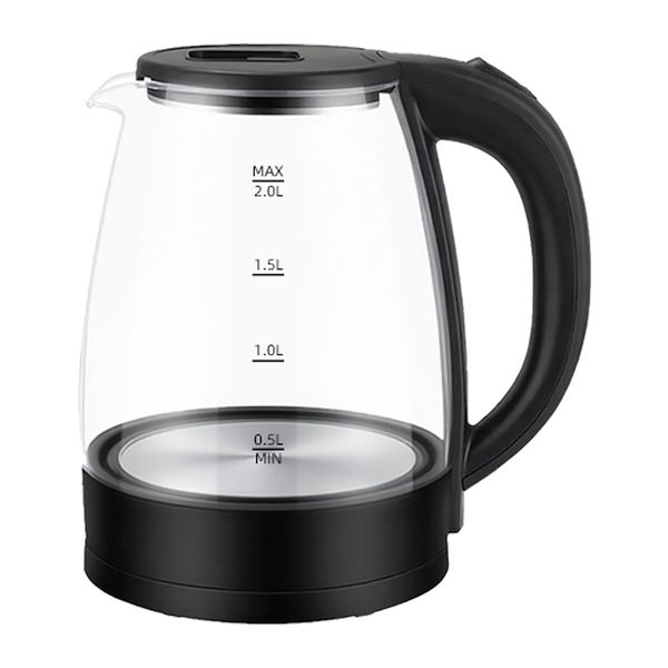 2L 1500W Electric BPA Free Borosilicate Glass Kettle Cordless 360 Base