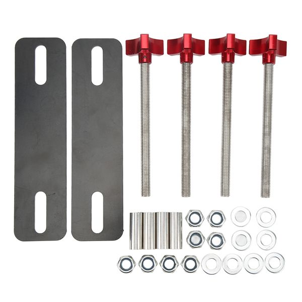 Red Off-Road Recovery Track Mounting Bracket Set