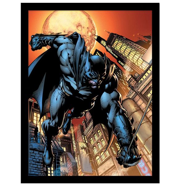 Batman Comic Covers (Batman Swinging) Framed Collector Print 40cm x 30cm