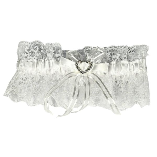 Garter white with heart