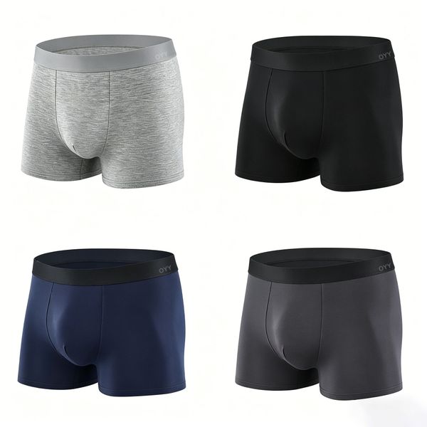 Men's Cotton Boxer Briefs 4 Pack VSP Soft Stretch Mid Waist
