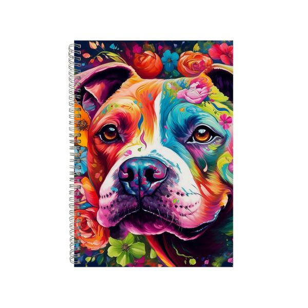 Staffordshire Bull Terrier Neon Notebook Gift Idea A4 Notepad Pad 76