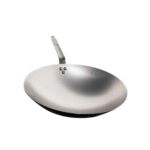 Mc - De Buyer Wok Rounded Shape Heavy Duty Carbon Steel Pan 35cm