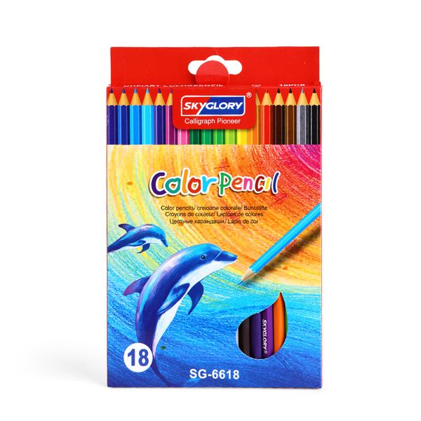 Kids Tropicolors Colouring Pencils 18 Colours Drawing Pencils for School
