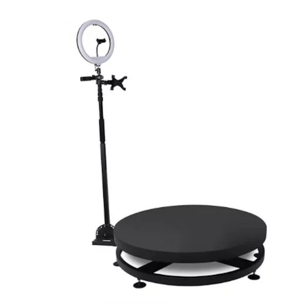 360 Video Booth Photo booth Spinner With Ring Light- 80cm