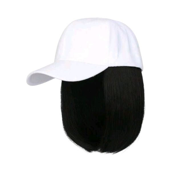 Wig: 8-Inch Synthetic Bob Wig with Attached Cap