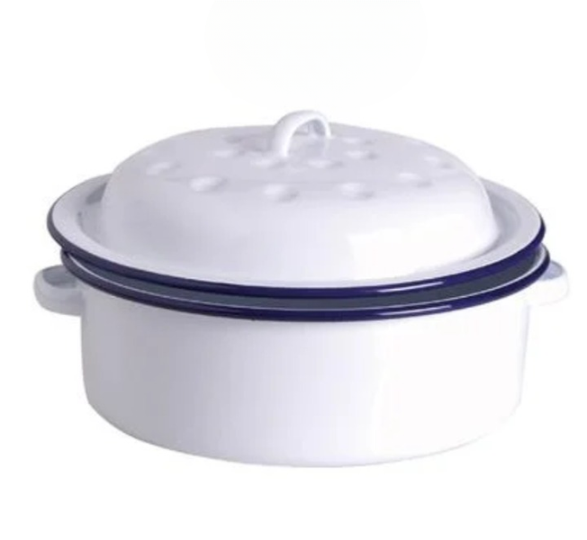 26cm Round Enamel Roasting Pan - Professional First-Grade Finish