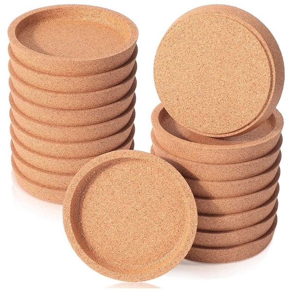 18Cork Coasters 4Inch Round Cup Holder Leak Proof For Drinks Reusable