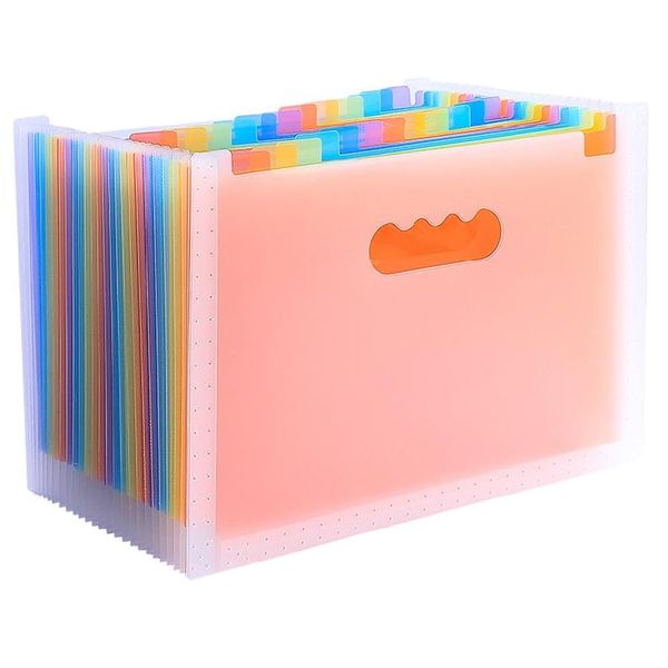 Office Expandable 25 Pocket A4 File Storage Organiser (33cm)