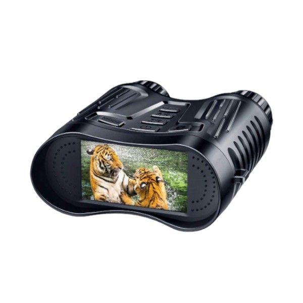 Outdoor Night Vision Binocular Telescope with Infrared Camcorder - Black
