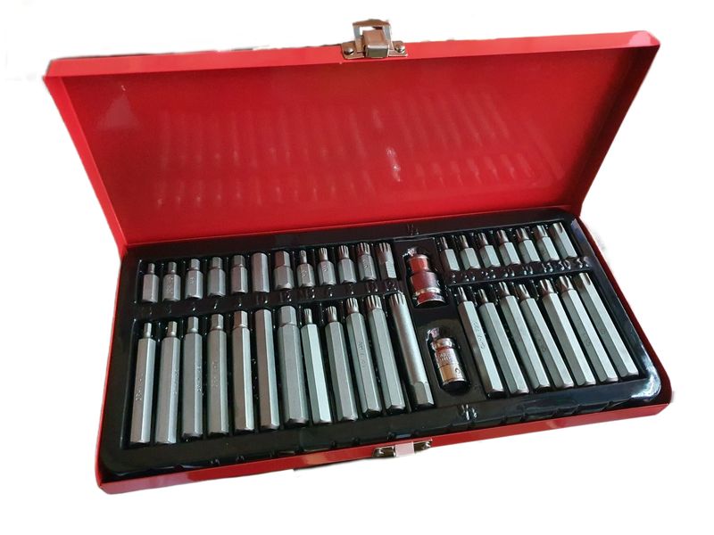 OMS 3/8 &amp; 1/2 Inch Drive Hex and Spline Socket Set - 40 Piece